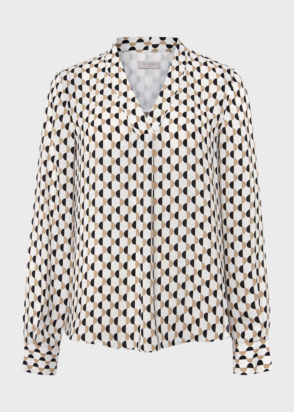 Emery Blouse, Ivory Black, hi-res