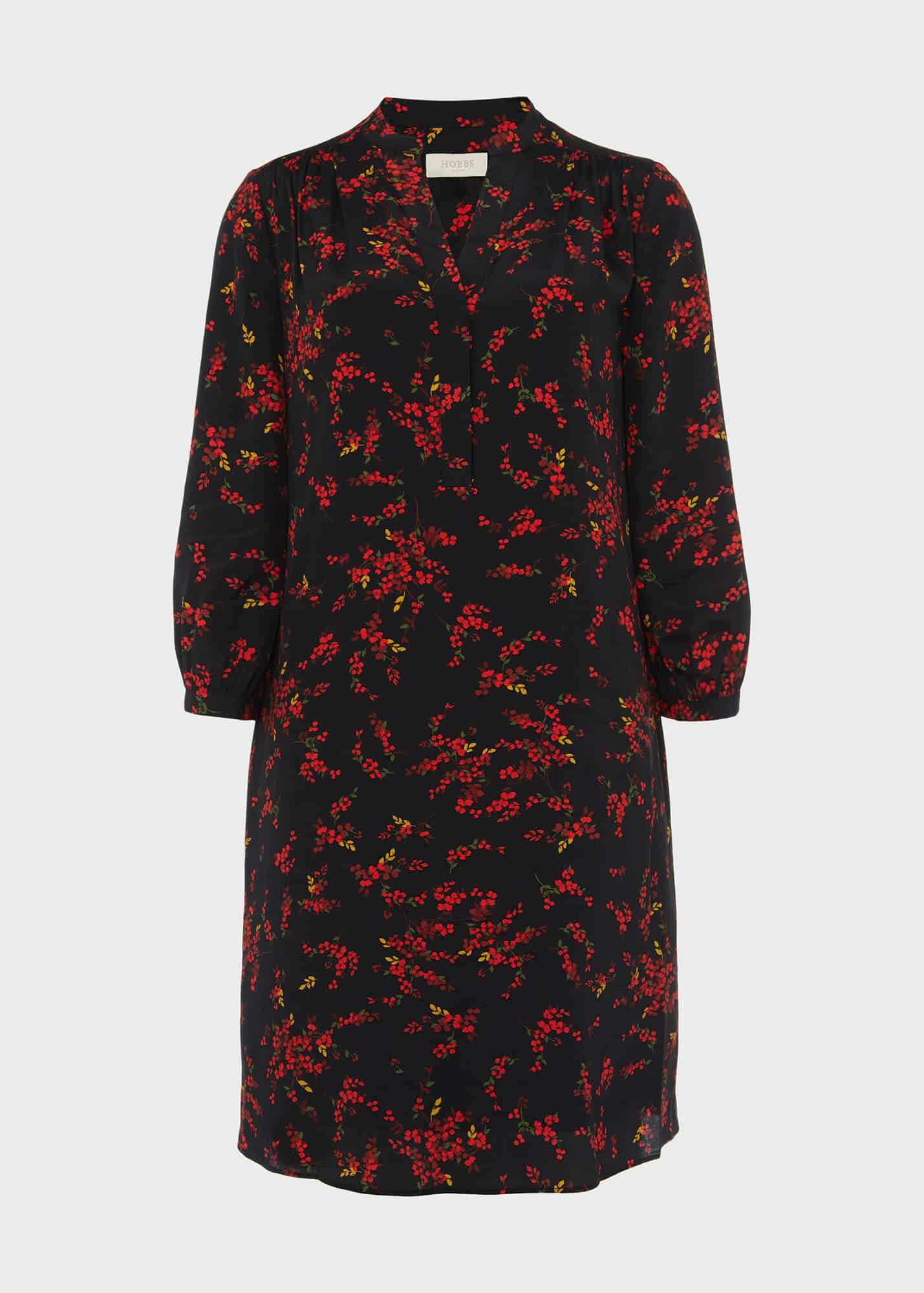 Hobbs black sales floral dress