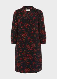 Katarina Floral Tunic Dress, Black Multi, hi-res