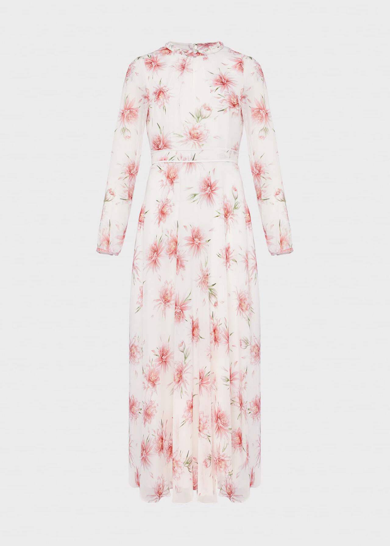 Petite Rosabella Silk Floral Midi Dress, Ivory Multi, hi-res