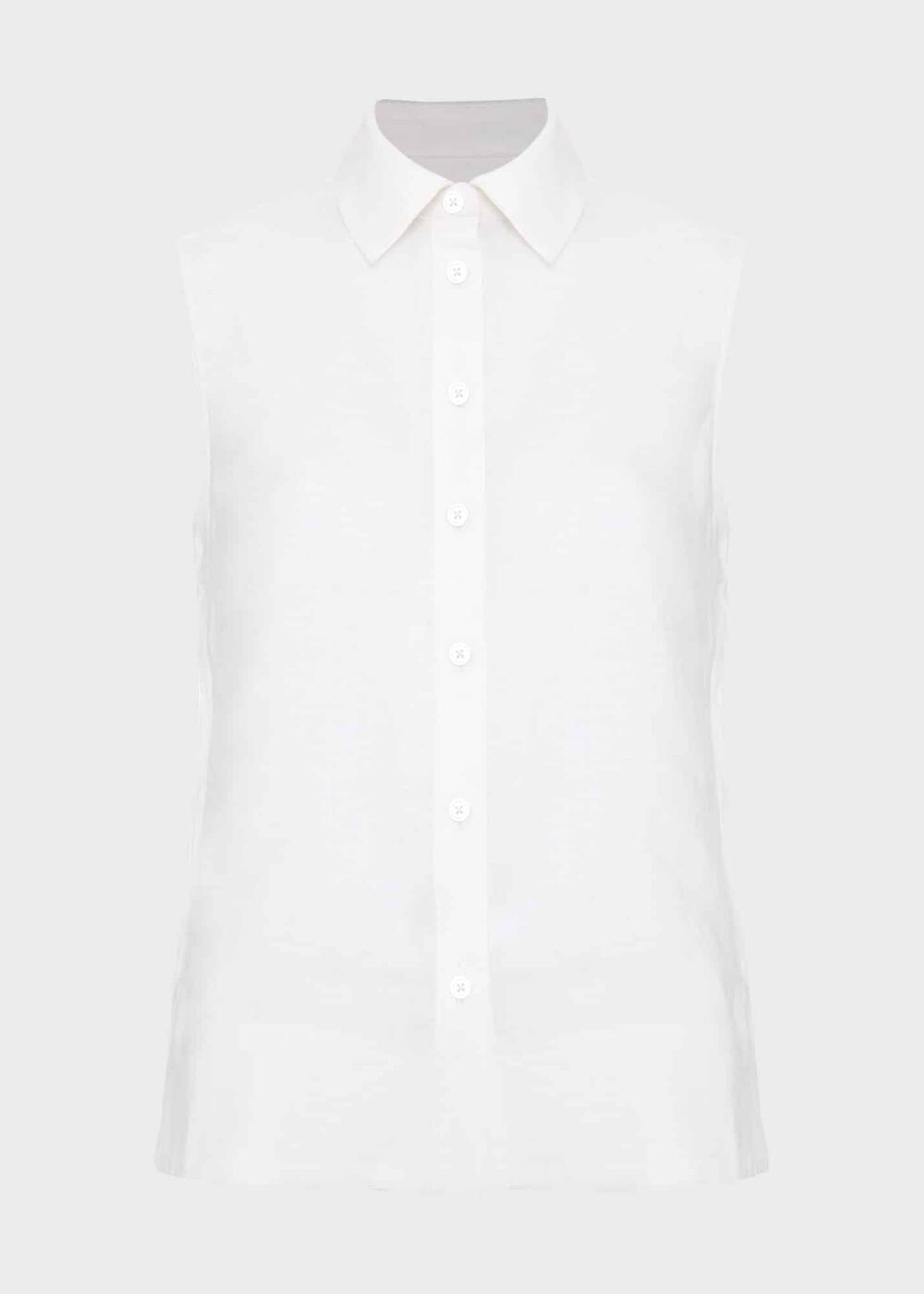 Salem Linen Top, White, hi-res