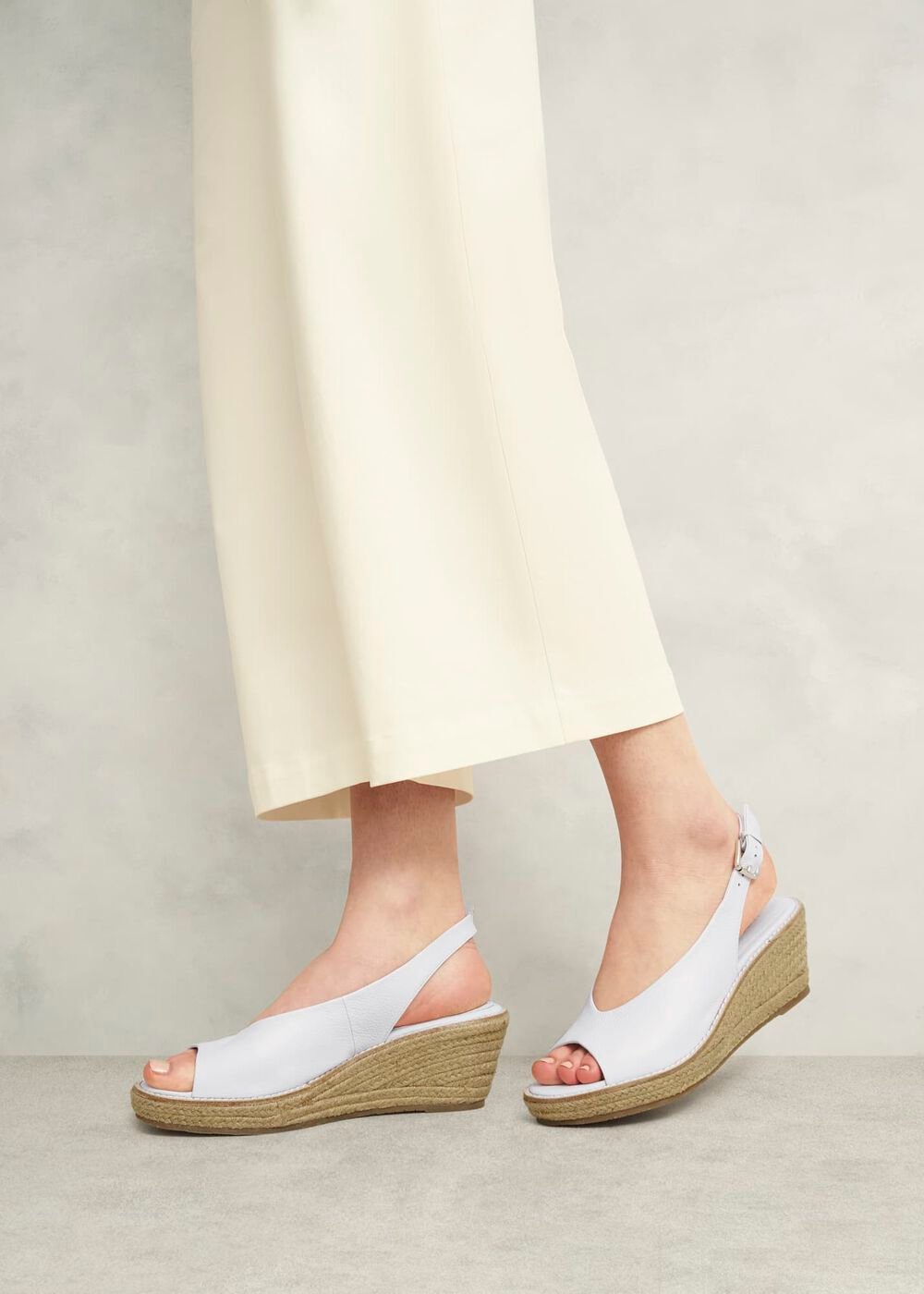 Kali Leather Espadrilles, Ivory, hi-res