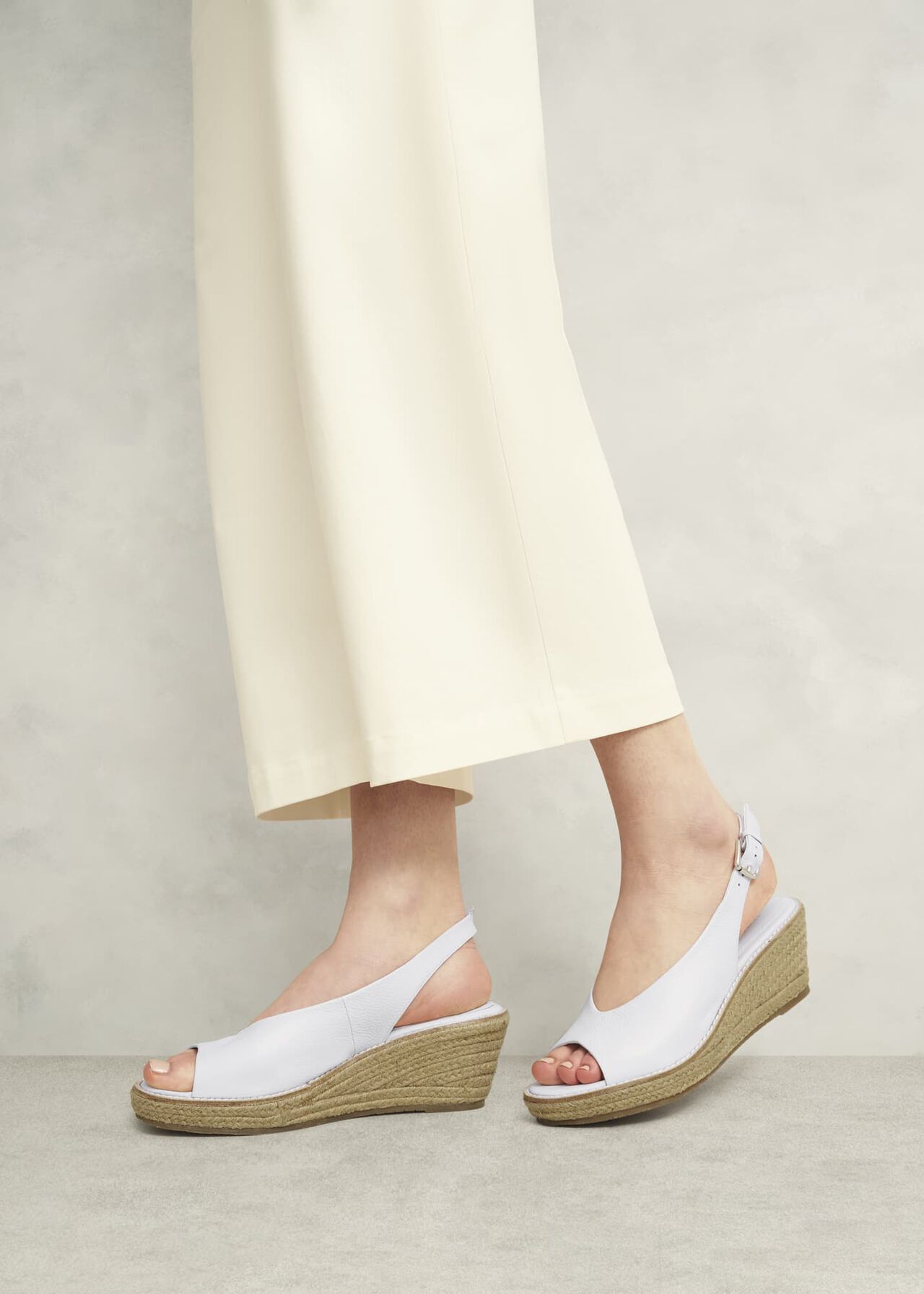 Kali Leather Espadrilles, Ivory, hi-res