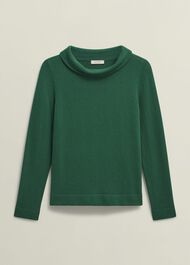 Audrey Wool Cashmere Sweater, Agate Green, hi-res