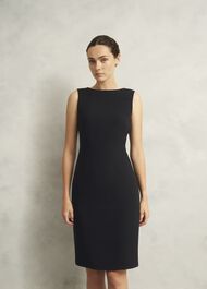 Petite Rae Sleeveless Dress, Black, hi-res