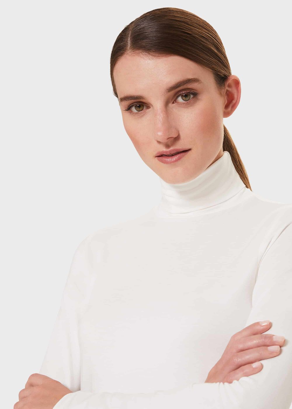 Mischa Roll Neck, Ivory, hi-res