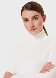 Mischa Roll Neck, Ivory, hi-res