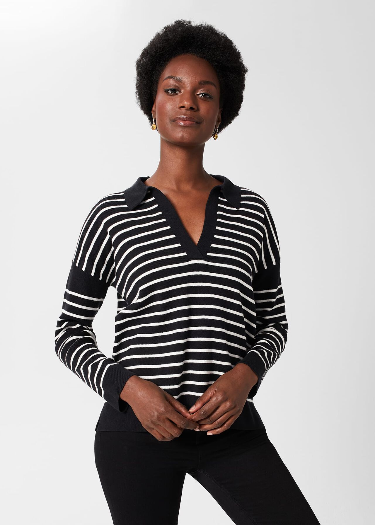 Karissa Cotton Striped Sweater