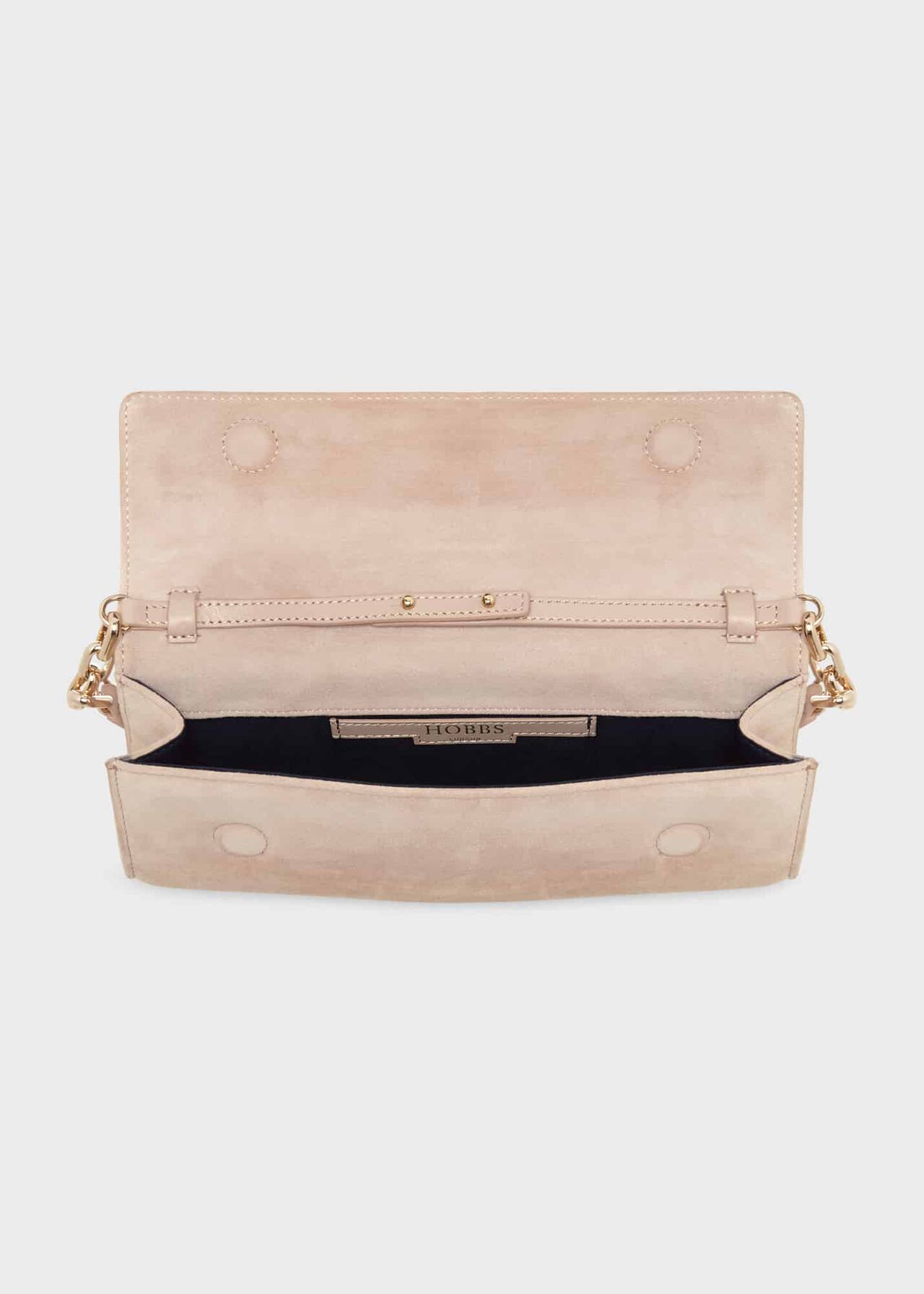 Evesham Suede Clutch Bag, Oyster, hi-res