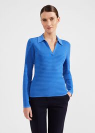 Tamara Polo Jumper, Fjord Blue, hi-res