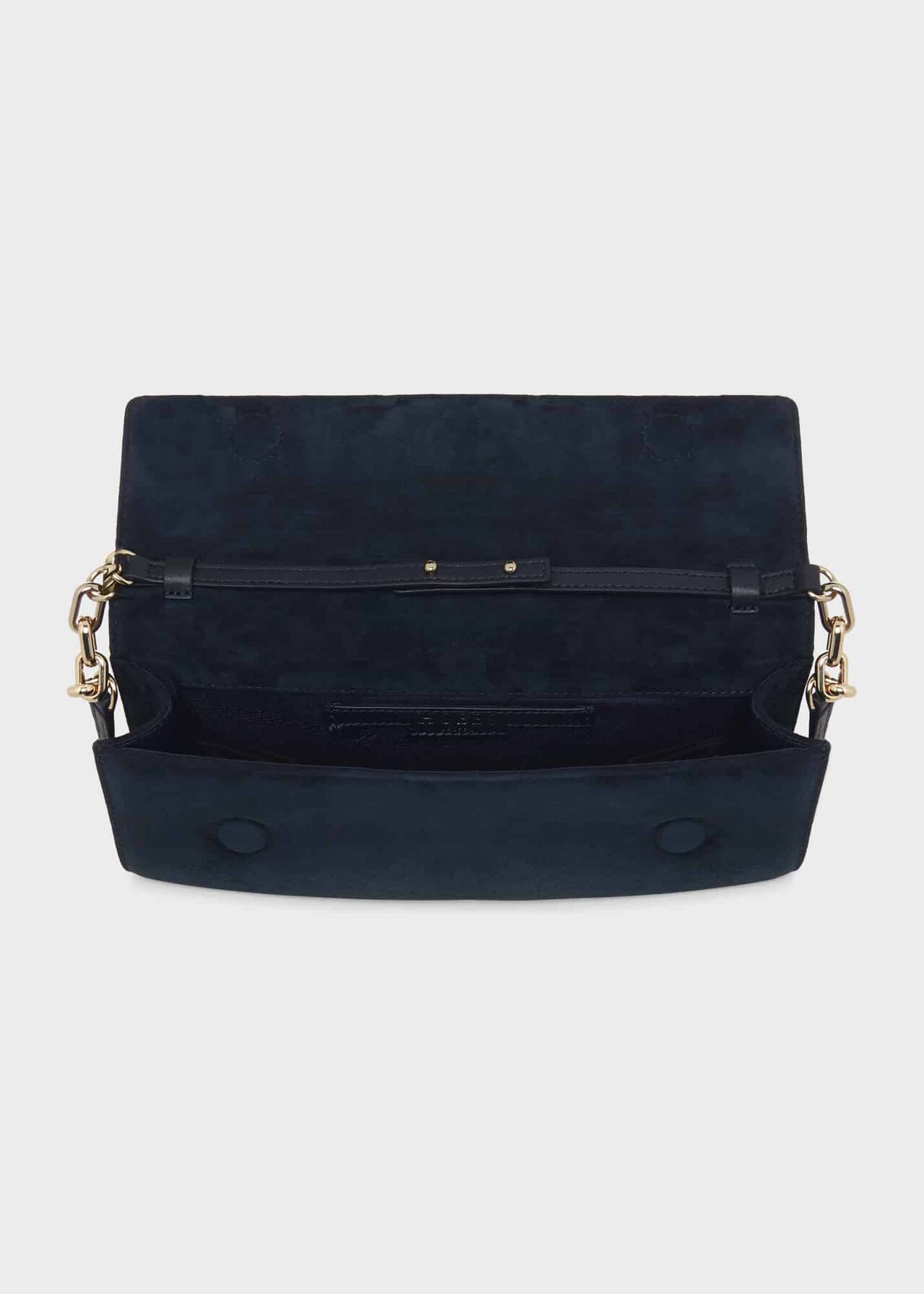 Evesham Suede Clutch Bag, Navy, hi-res