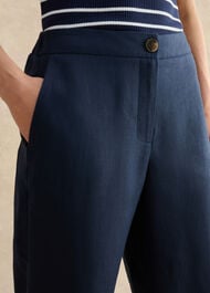 Lillie Wide Leg Trousers, Navy, hi-res