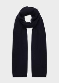 Mabel Cashmere Scarf, Hobbs Navy, hi-res