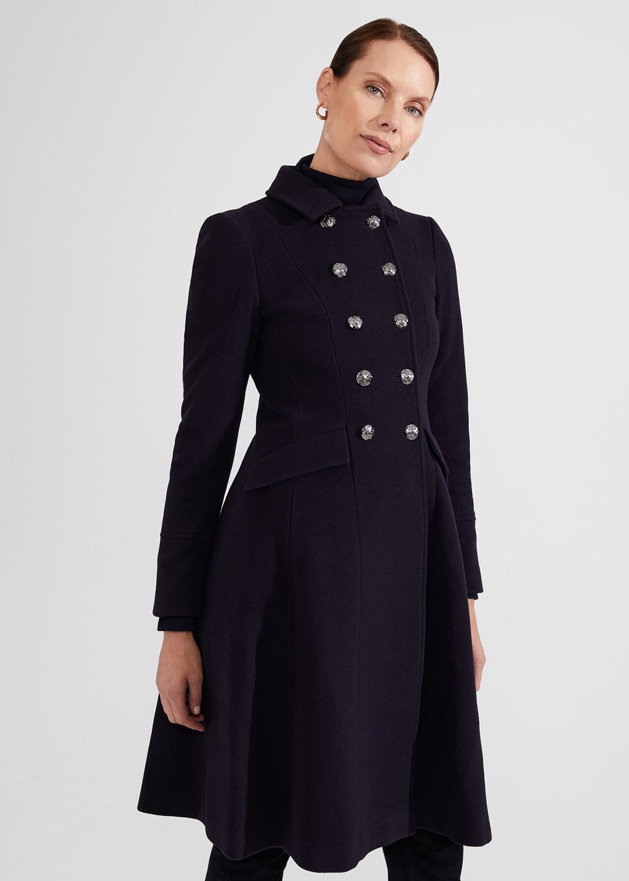 Clarisse Coat, Navy, hi-res