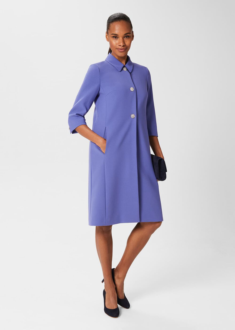 Henriella Coat, Blue, hi-res