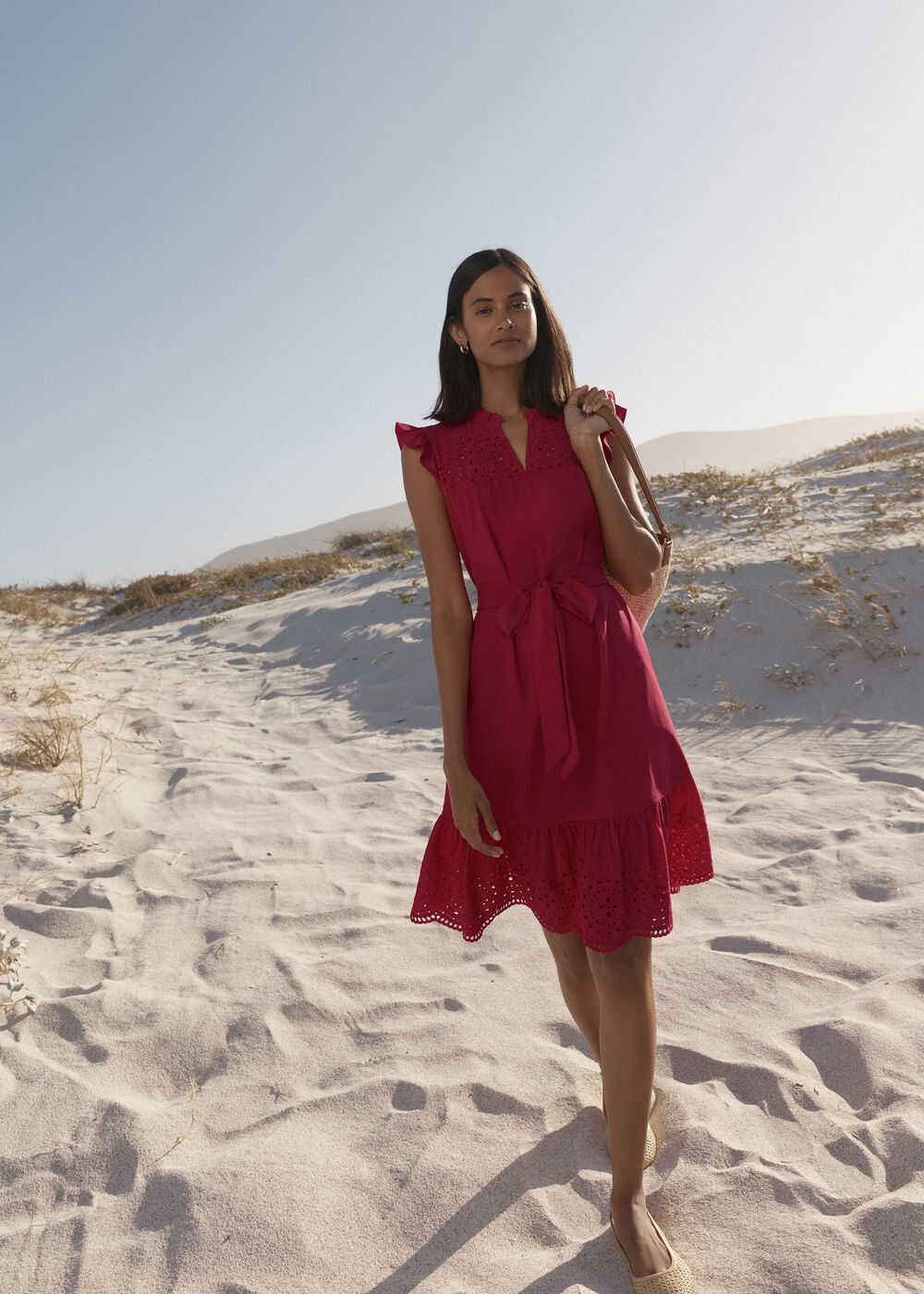 Hobbs Romy Jersey Dress Salsa Red Size 18