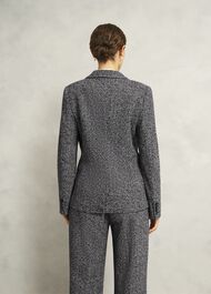 Marlyn Wool Jersey Jacket, Black White, hi-res