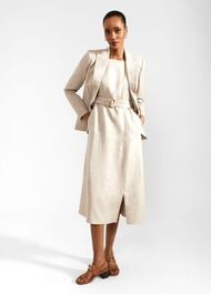 Roberta Linen Jacket, Neutral, hi-res