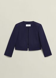 Elize Textured Jacket, Midnight Navy, hi-res