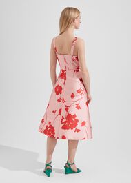 Amoura Fit And Flare Dress, Pink Ruby Red, hi-res