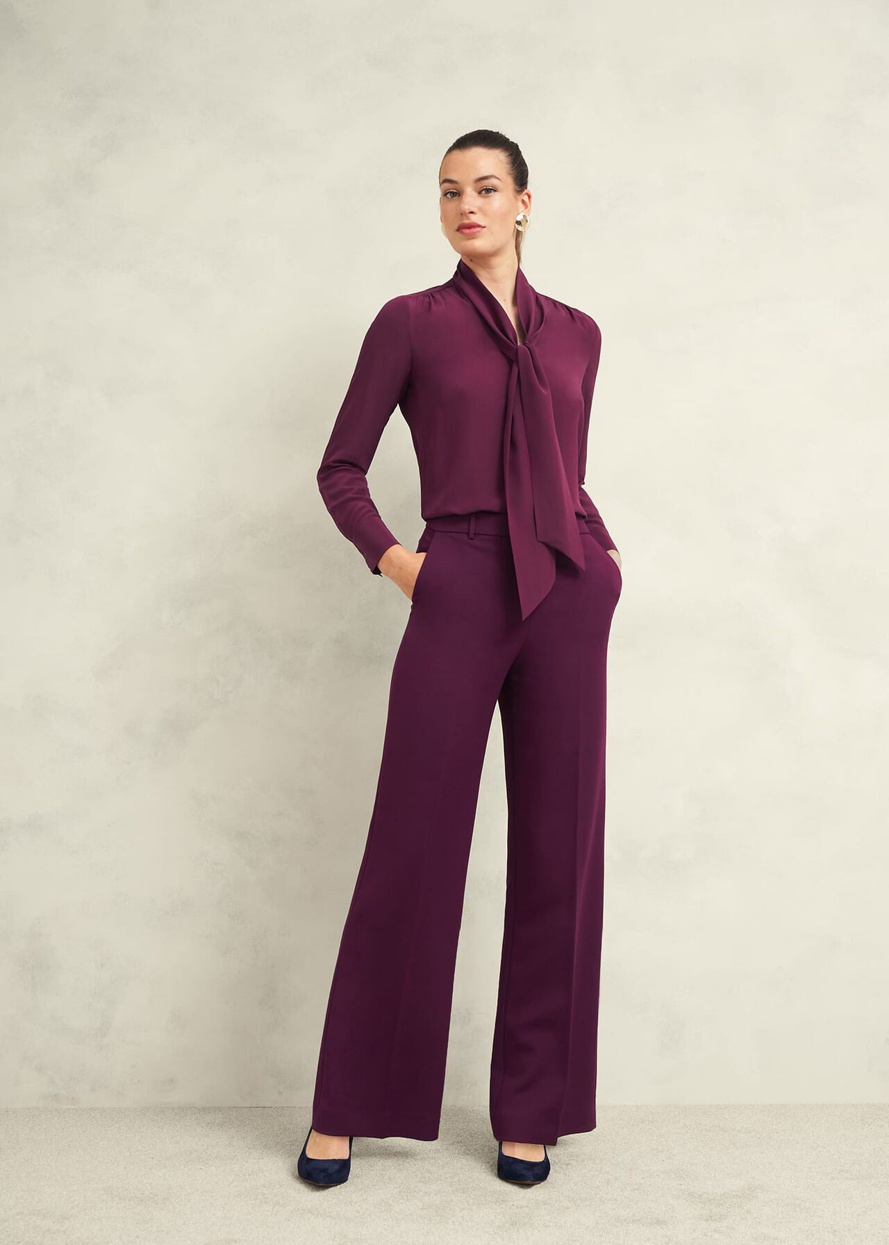 Sami Wide Pants, Warm Plum, hi-res
