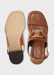 Nell Heeled Sandal, Tan, hi-res
