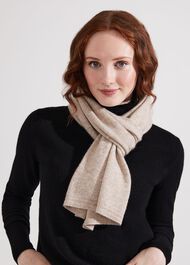 Mabel Cashmere Scarf, Oat Marl, hi-res