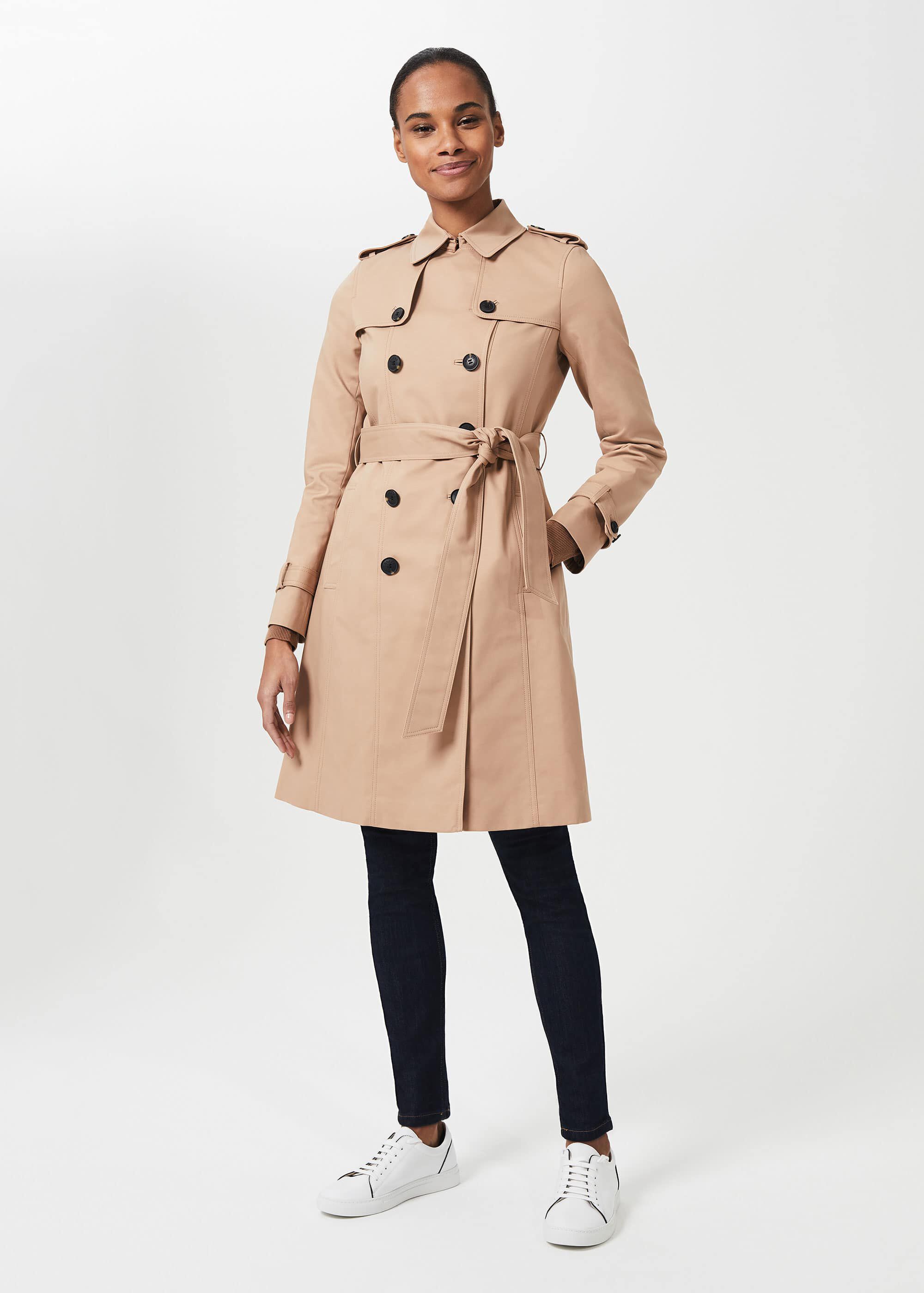 Hobbs saskia trench coat frost blue sales