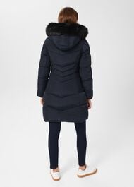 Tali Puffer With Hood, Navy, hi-res