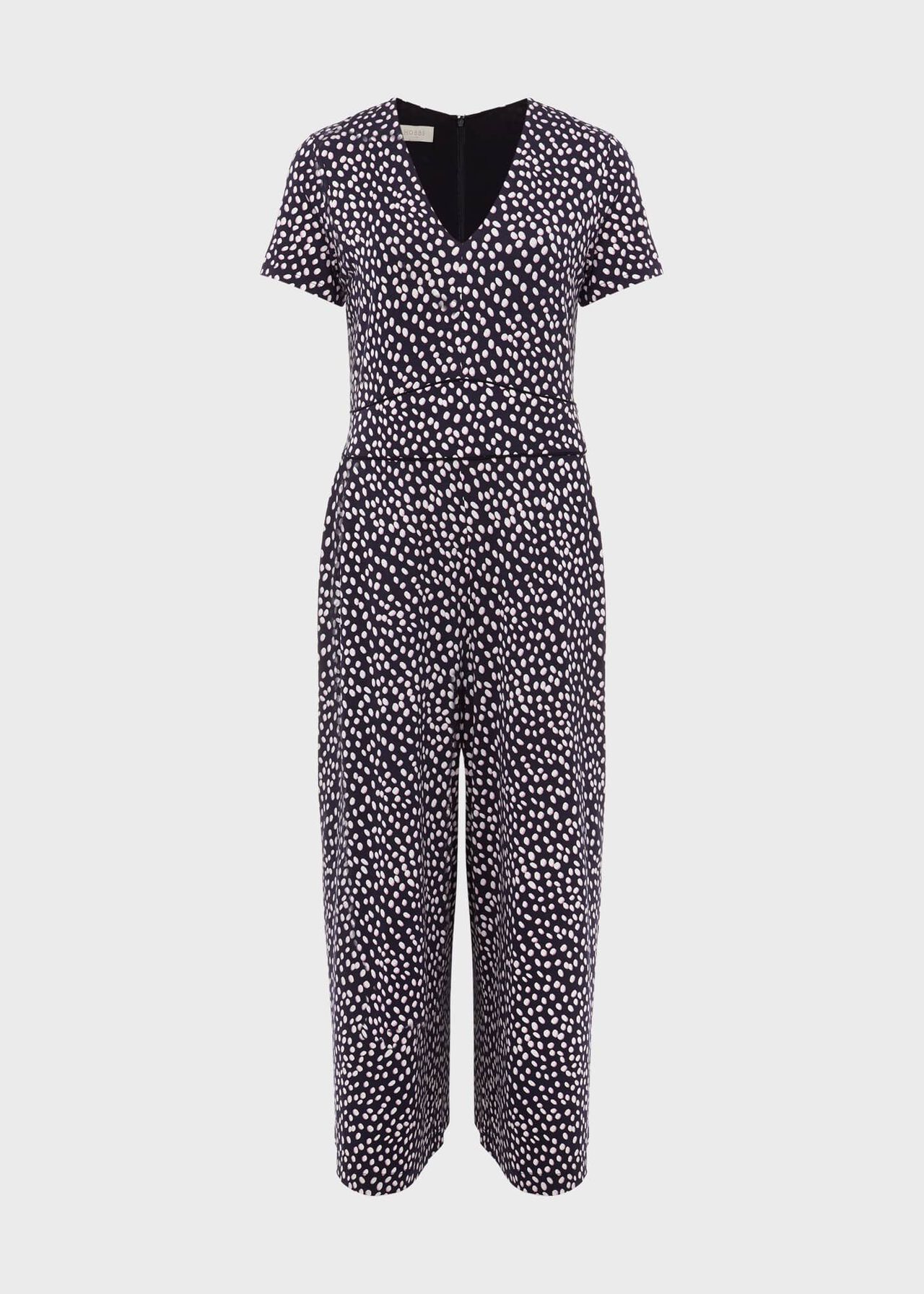 Lina Jersey Jumpsuit, Navy Ivory, hi-res