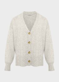 Julaina Cardigan With Cashmere, Pale Grey Marl, hi-res