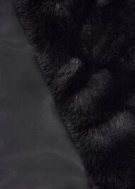 Christie Fur Scarf, Black, hi-res