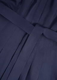 Petite Brigitta Cotton Sateen Dress, Midnight Navy, hi-res
