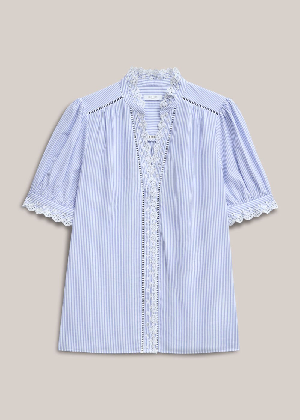 Naima Blouse, Blue Ivory, hi-res