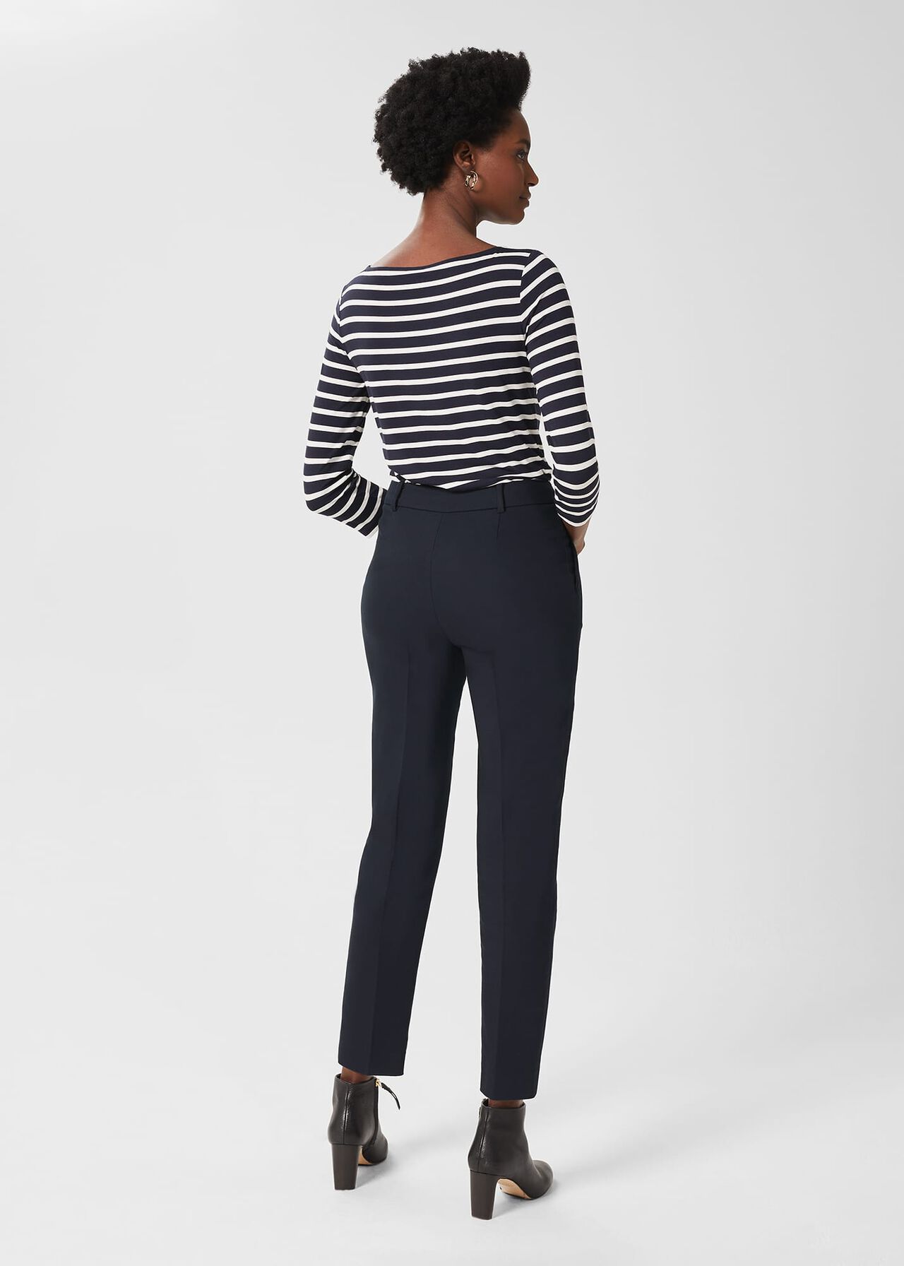 Petite Quin Tapered Trouser, Navy, hi-res