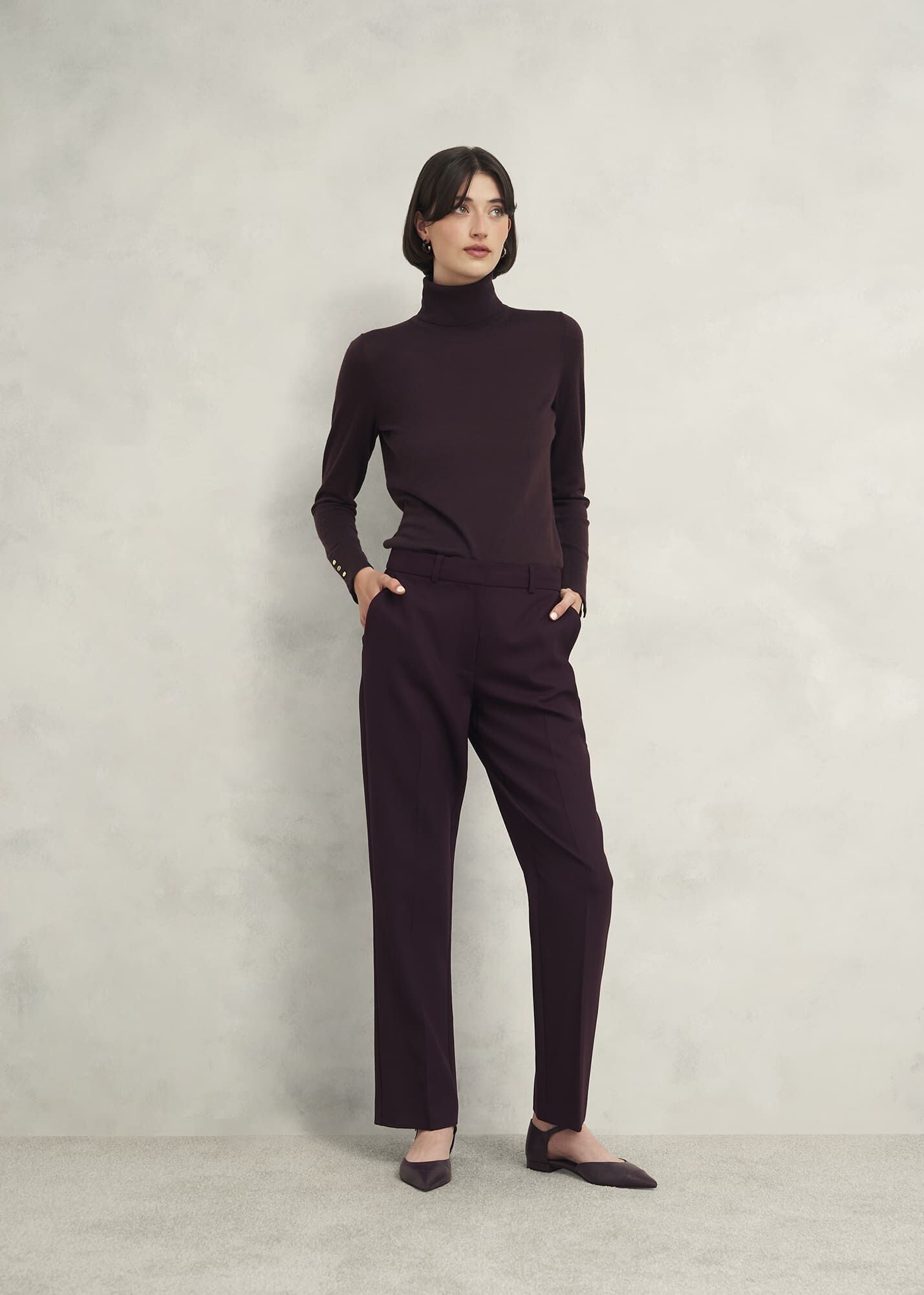 Lara Merino Wool Roll Neck Jumper Hobbs UK