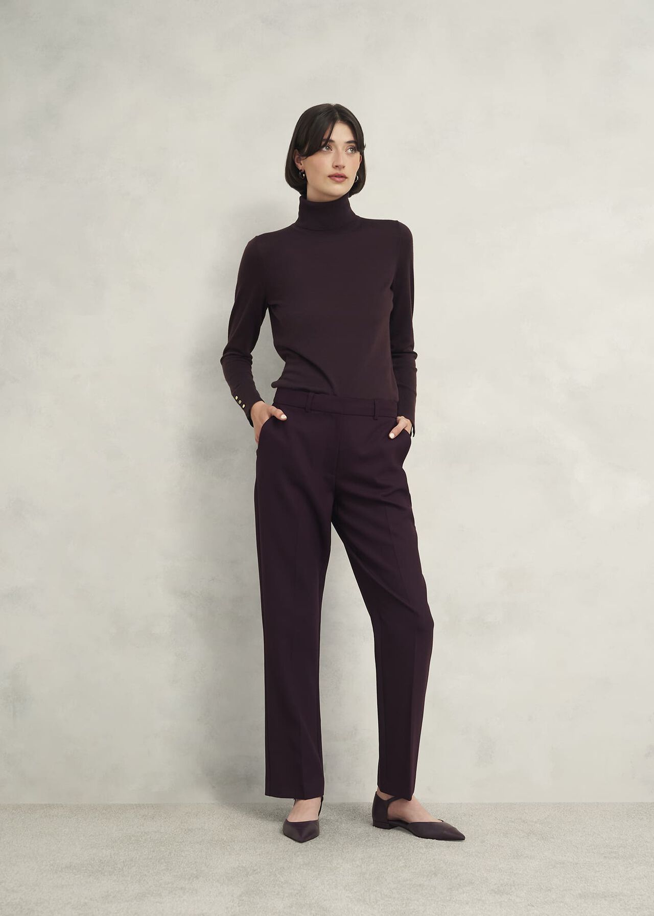 Hobbs Lara Merino Wool Roll Neck Jumper