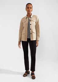 Mandy Cotton Jacket, Soft Grey, hi-res