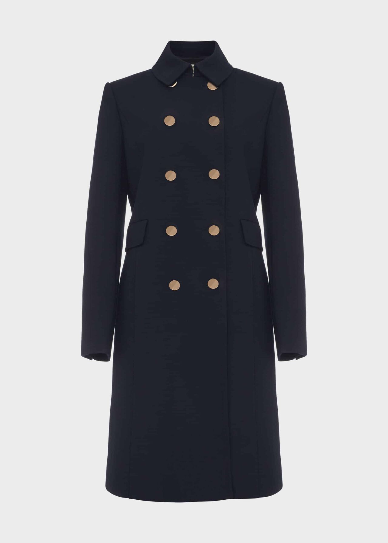 Cecelia Military Coat With Wool, Navy, hi-res