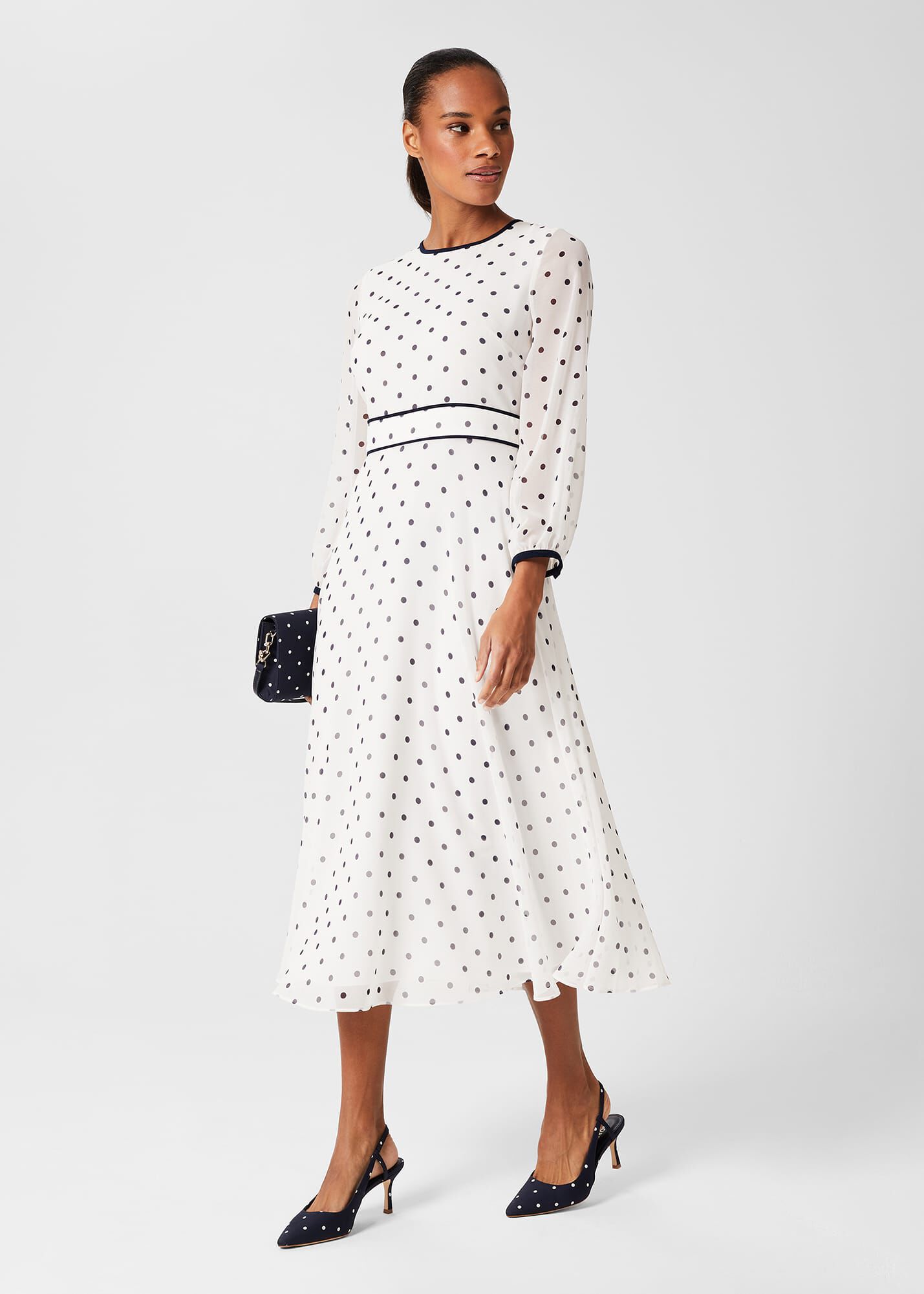 Hobbs polka deals dot dress
