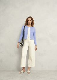 Michelle Cotton Cardigan, Maya Blue, hi-res