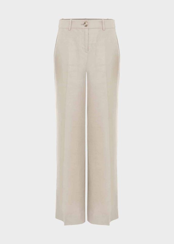 Roberta Wide Linen Trousers