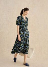 Petite Sidonie Dress, Navy Multi, hi-res