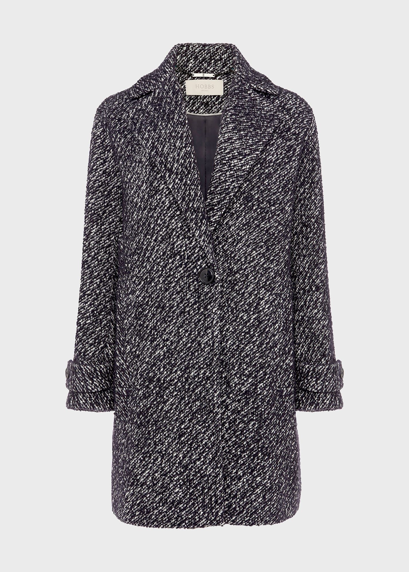 Carmina Herringbone Coat With Wool