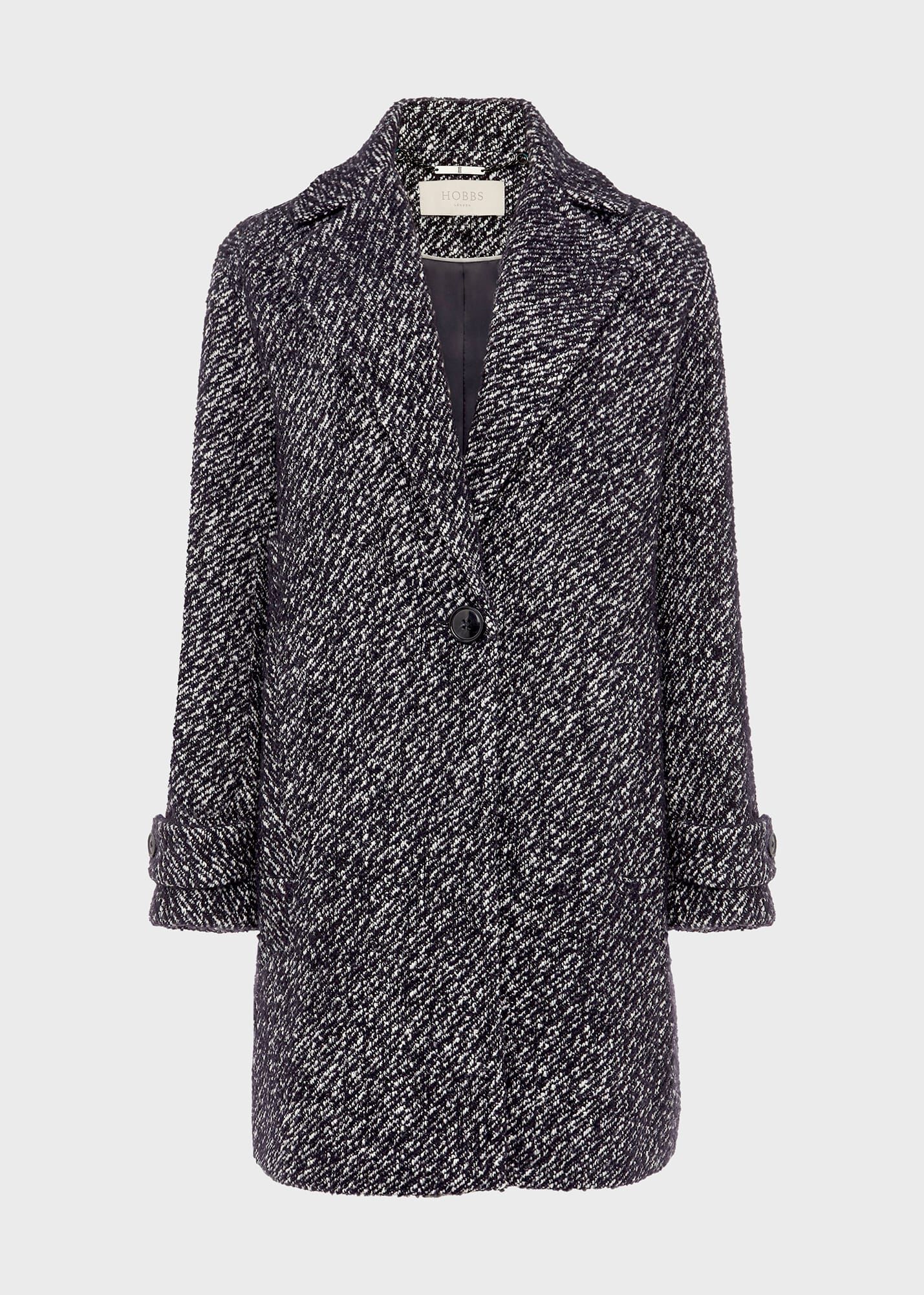 Carmina Herringbone Coat With Wool |