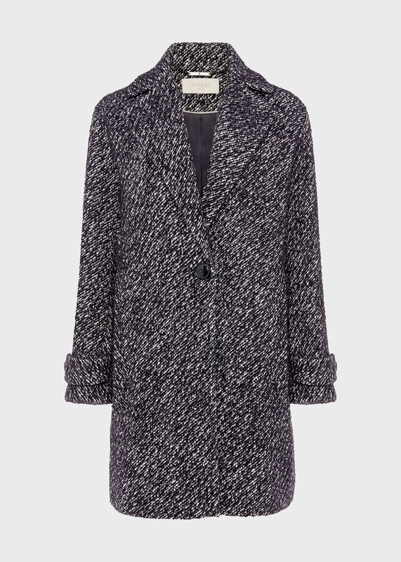 Carmina Herringbone Coat With Wool
