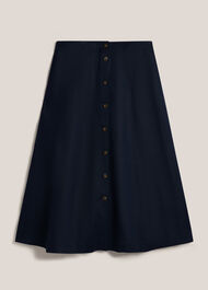 Tonica Linen Skirt, Navy, hi-res