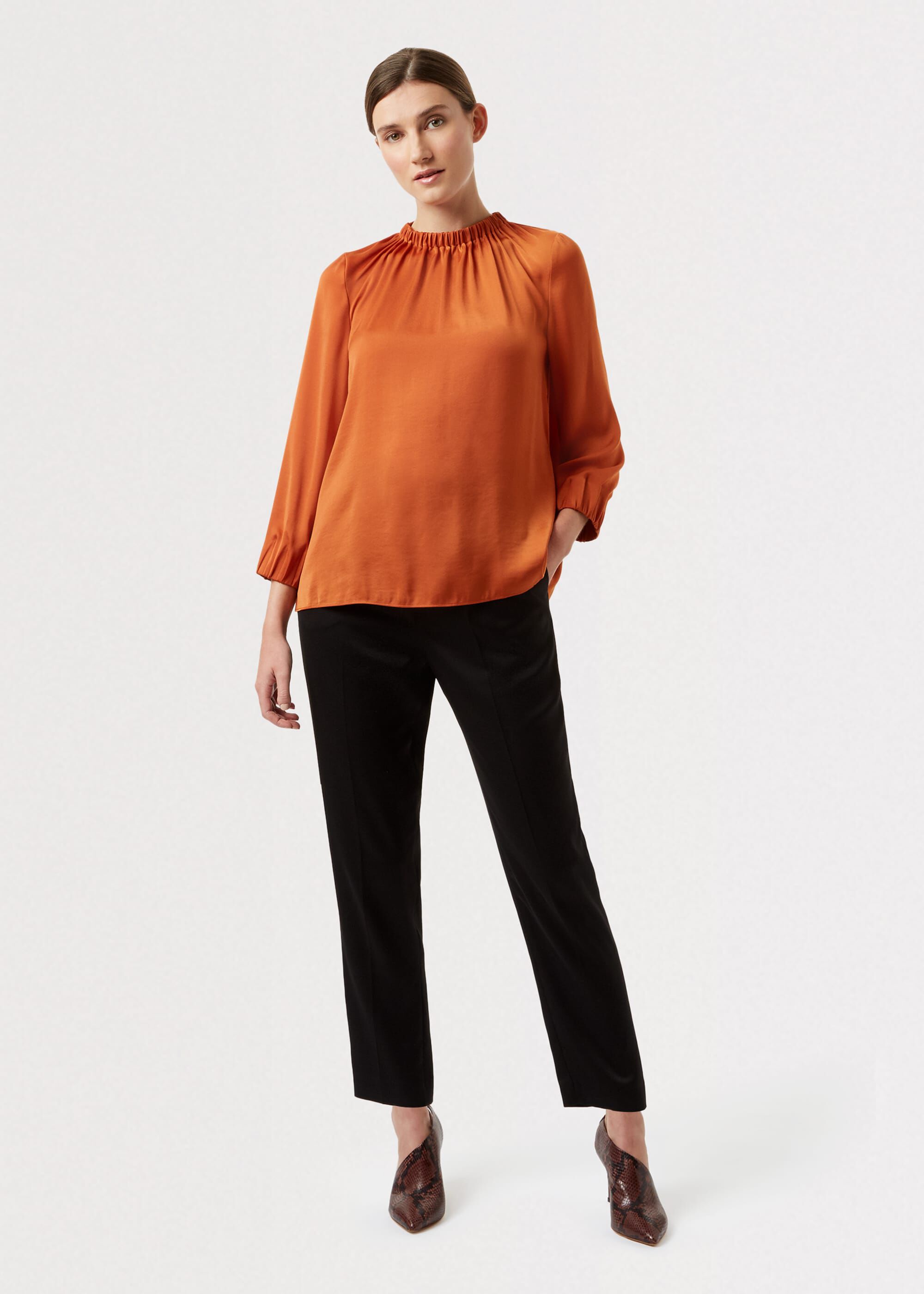copper satin top