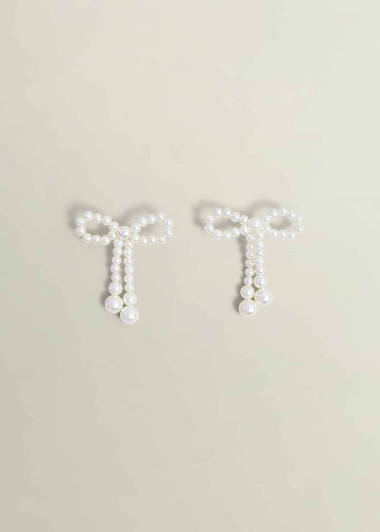 Colette Bow Earrings, Ivory, hi-res