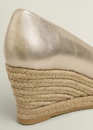 Anna Leather Espadrilles, Pewter, hi-res